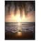 Designart - Tropical Beach with Palm Leaves - Seashore Canvas Art Print